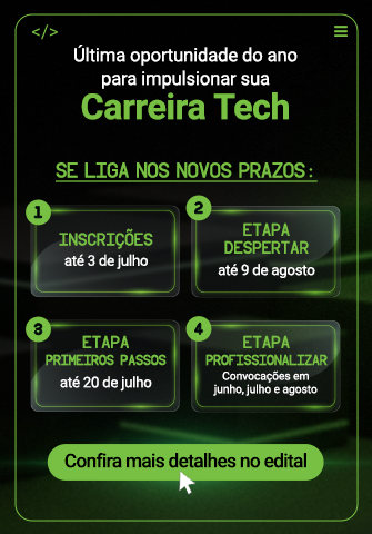 Banner – Novos Prazos Carreira Tech